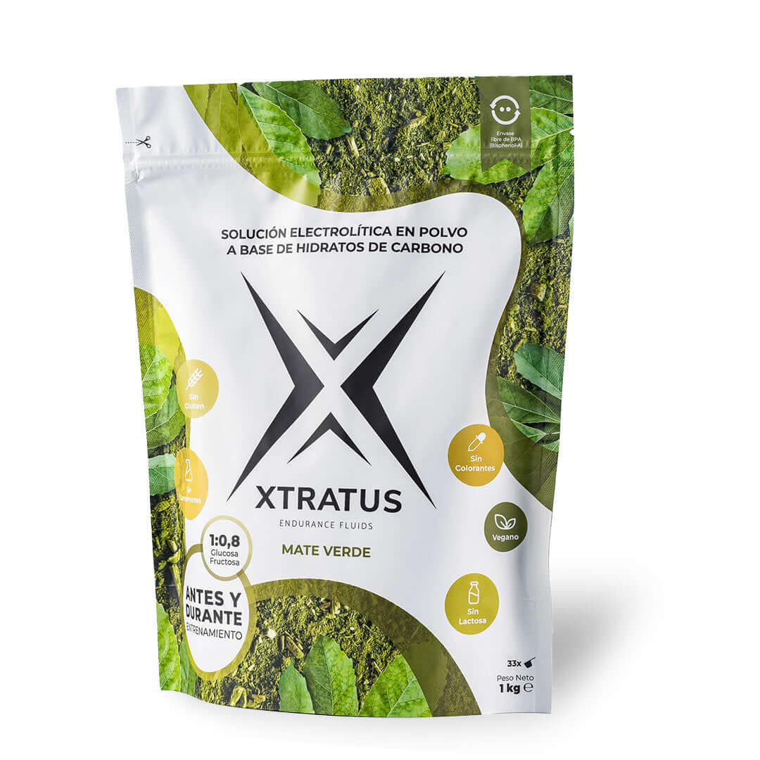 Bebida Deportiva de Carbohidratos y Electrolitos con Cafeína de Mate Verde - 1Kg