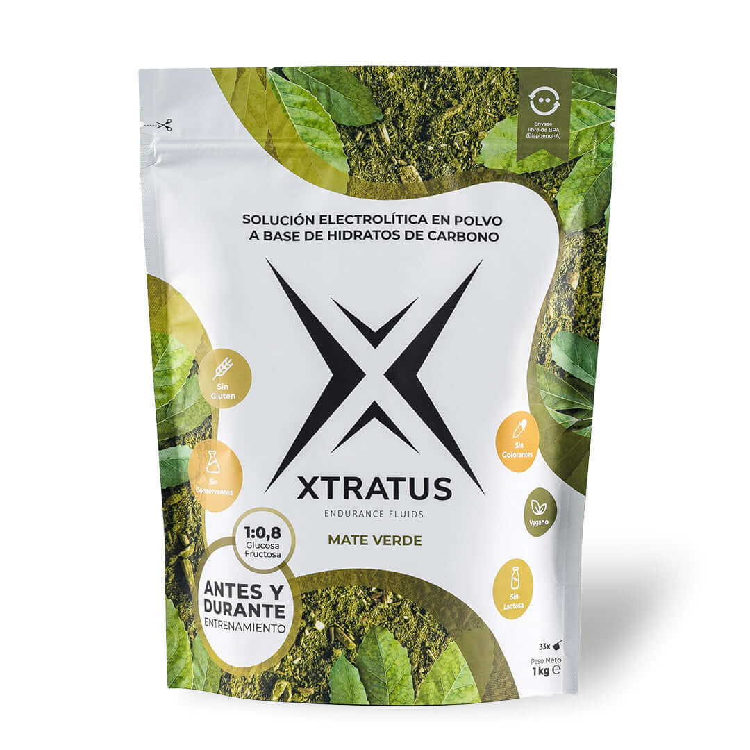 Bebida Deportiva de Carbohidratos y Electrolitos con Cafeína de Mate Verde - 1Kg