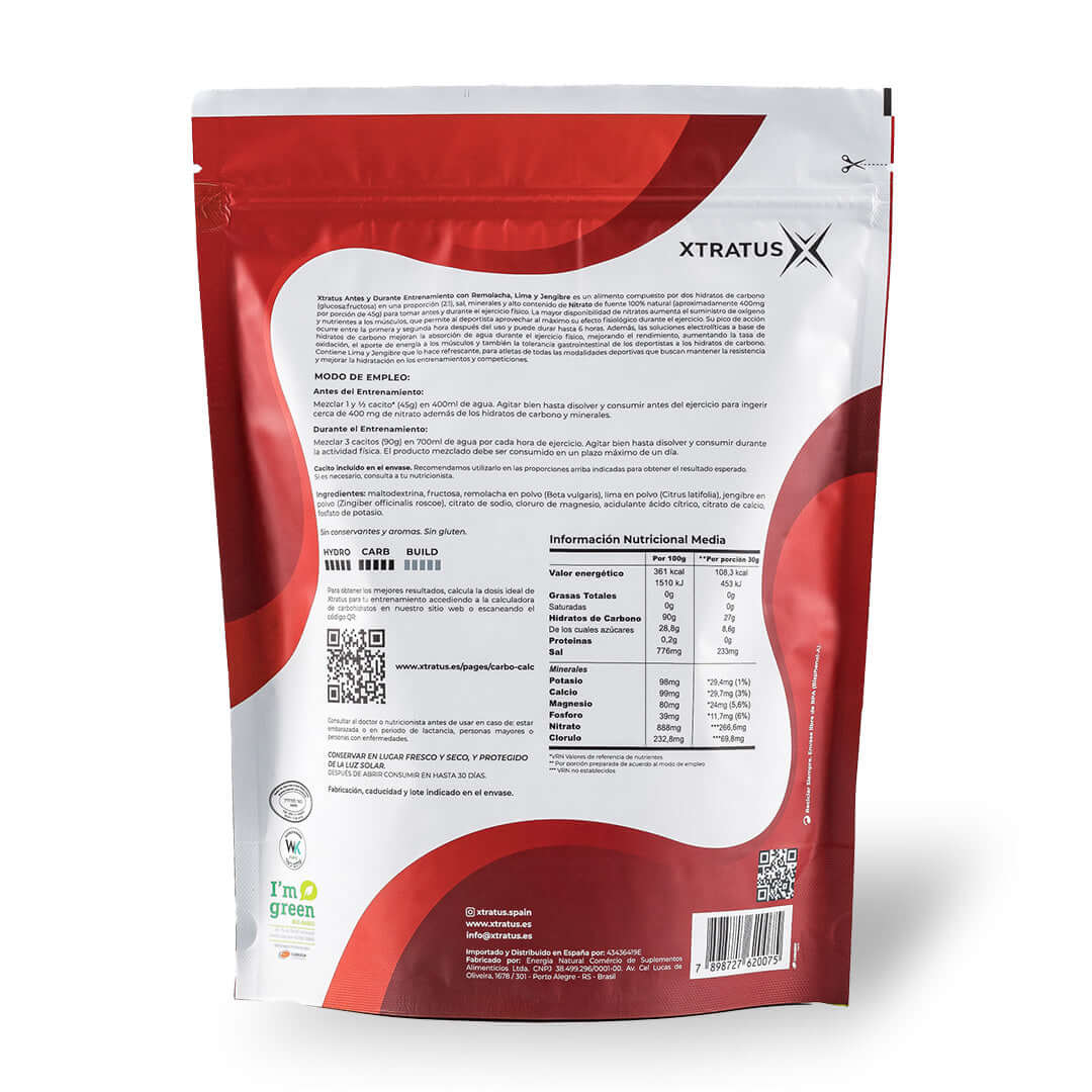 Bebida Deportiva de Carbohidratos y Electrolitos con Nitrato de Remolacha - 1Kg