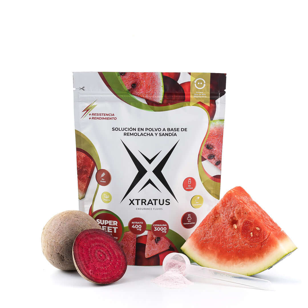 Super Beet Suplemento Antes Entrenamiento Low Carb con Nitrato y Citrulina (Remolacha y Sandía) - 300g