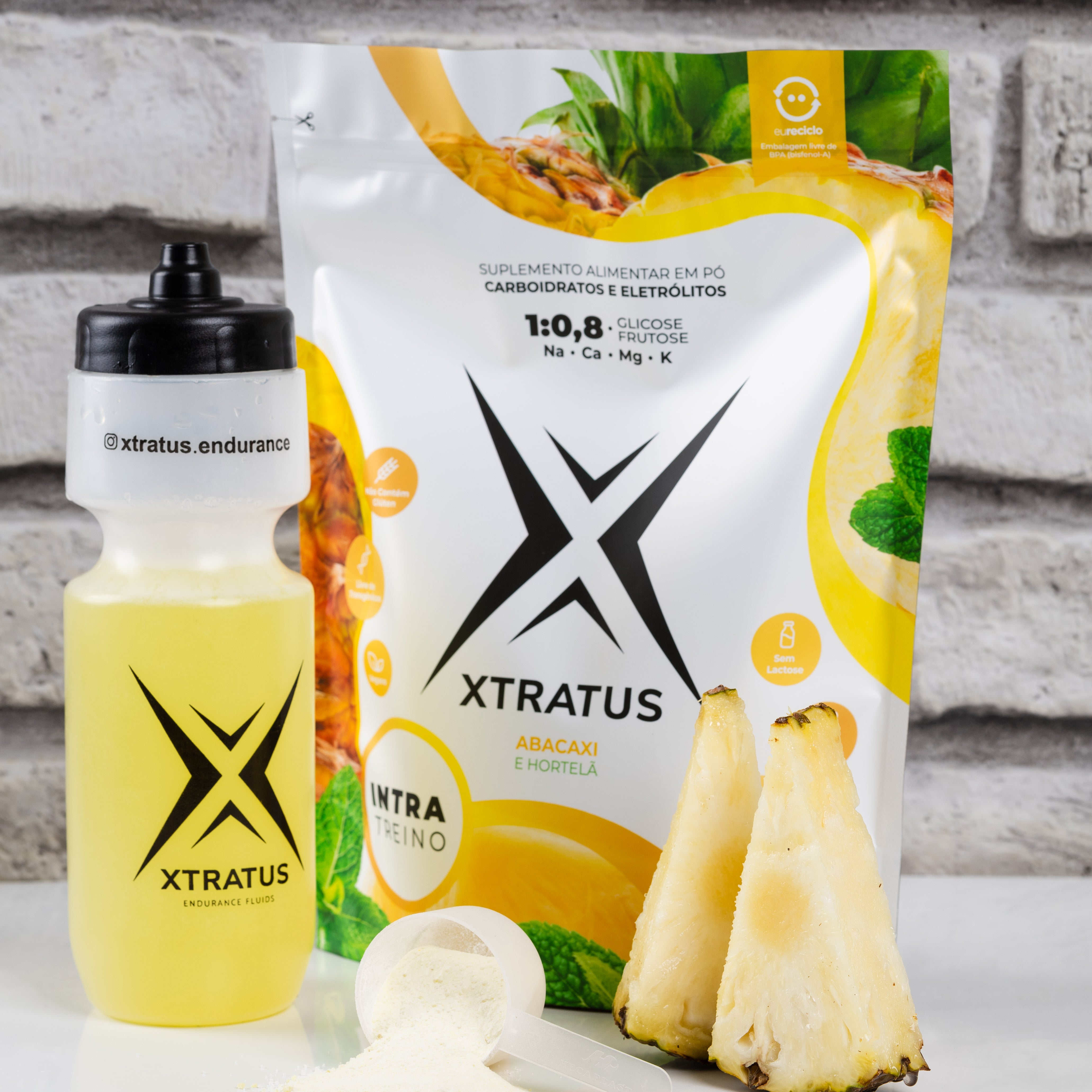 MIX DE CARBOIDRATOS E ELETRÓLITOS COM ABACAXI + HORTELÃ - 1KG
