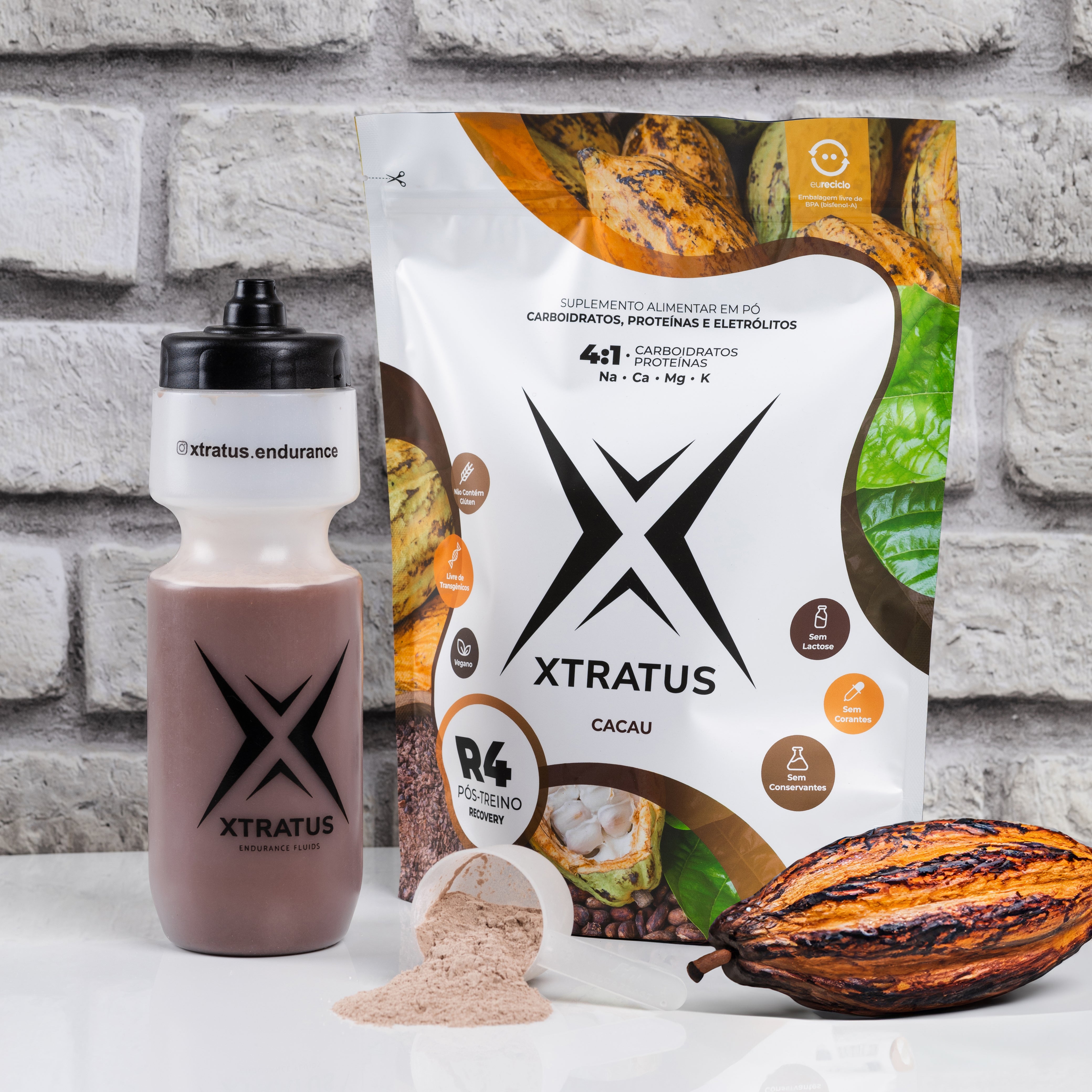 Recovery 4:1 - Mix of Carbohydrates, Electrolytes, Vegan Proteins and Cocoa - 1Kg