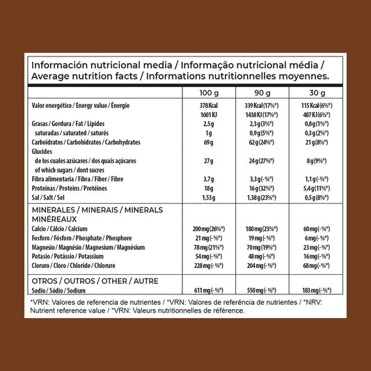 Bebida de recuperação 4: 1 com carboidratos e proteínas veganas com cacau - 1kg