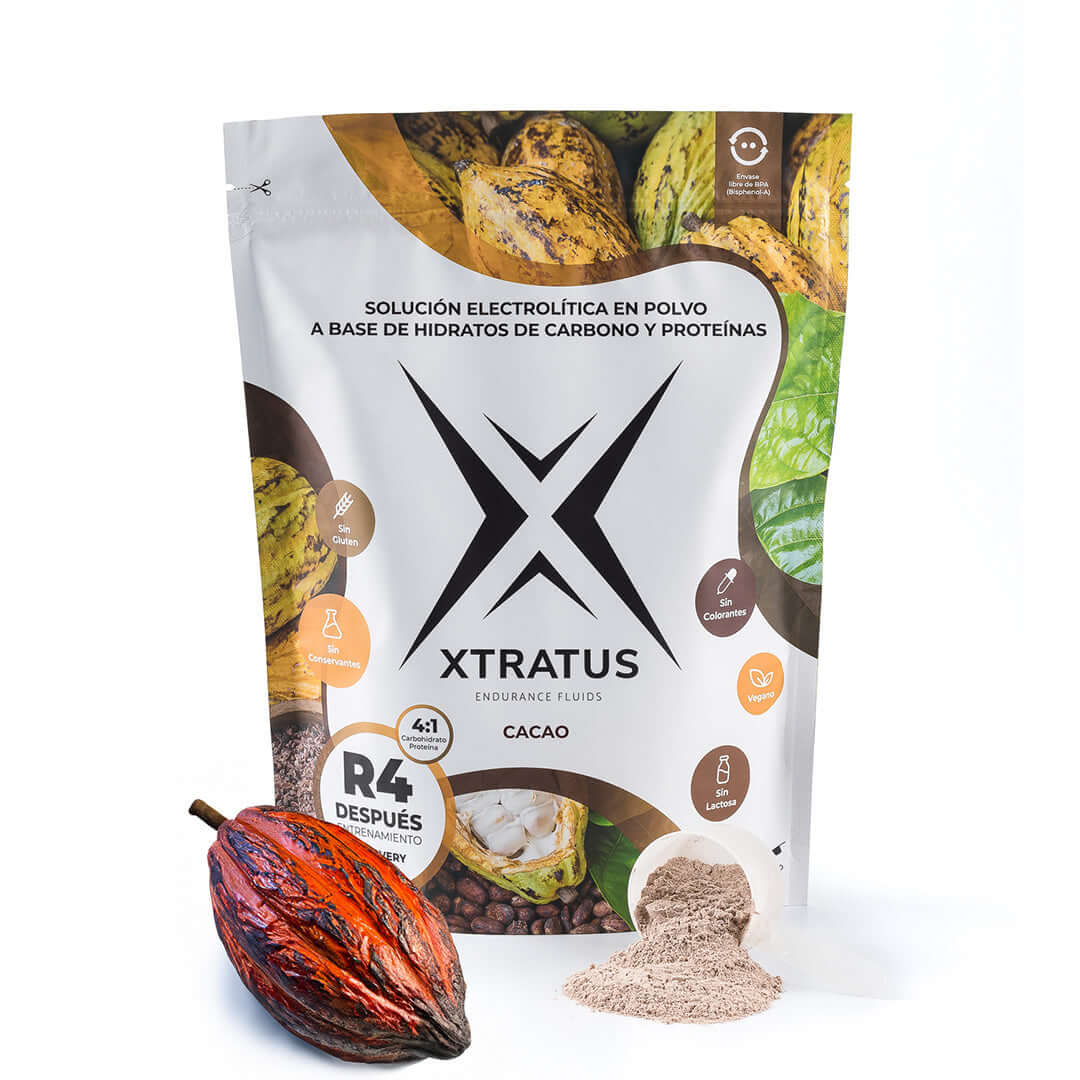 Recovery 4:1 - Mix of Carbohydrates, Electrolytes, Vegan Proteins and Cocoa - 1Kg
